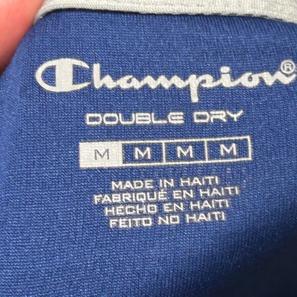 Champion Muscle T-Shirt Sleeveless Sport Double Dry Blue Men's Size MGUC - Picture 6 of 9